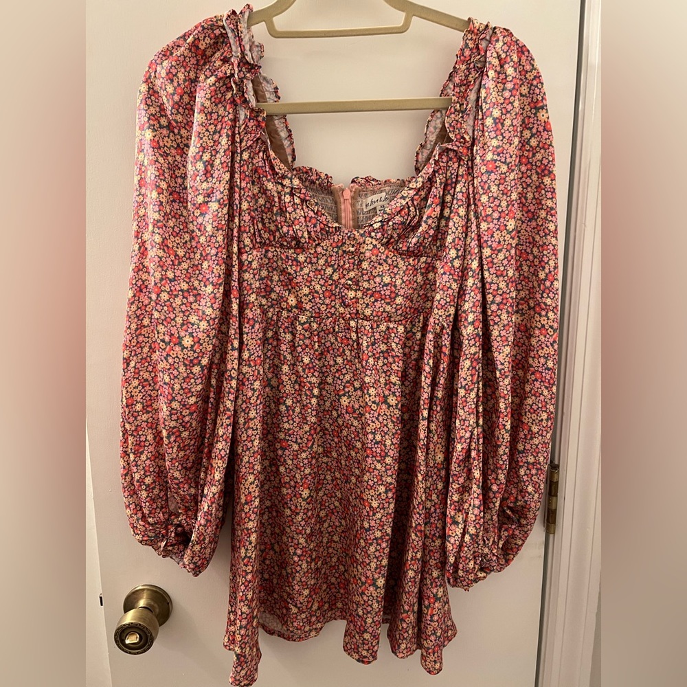 For Love and Lemons Long Sleeve Floral Dress